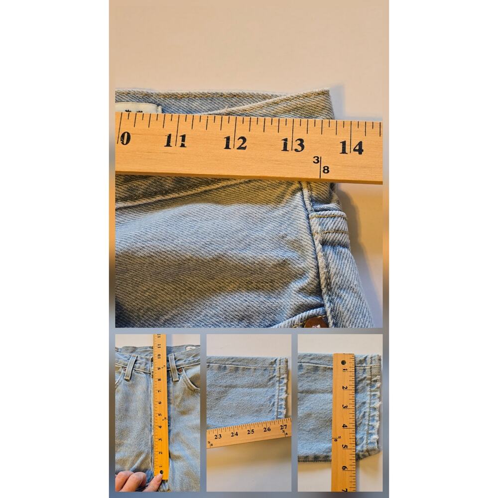 Levis 501 Selvedge Jeans White Oak Cone Denim Womens 25 Blue Distressed Skinny - Picture 16 of 16